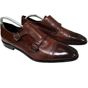 Calibrate Double Monk Strap Cap Toe Oxfords Mens Sz 11 Brown